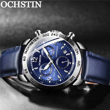 OCHSTIN-Reloj de pulsera deportivo para hombre, cronógrafo con fecha automática, de lujo, de cuero genuino, estilo militar, 6123 2024 - compra barato