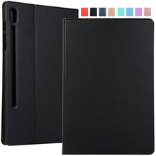 Чехол для Samsung Galaxy Tab S7 Plus, чехол 12,4 дюйма из искусственной кожи и ТПУ для galaxy tab s7 Plus, искусственный чехол для планшета + стилус 2024 - купить недорого