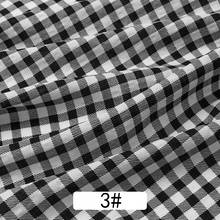 Мягкая черно-белая клетчатая хлопковая ткань с принтом для классических рубашек, серого, красного, зеленого и розового цветов 2024 - купить недорого