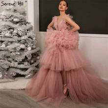 Vestidos de novia rosa sin mangas con cremallera, diseño de 2021, plisado escalonado, Simple, Sexy, Serene Hill, HA2252, hecho a medida 2024 - compra barato