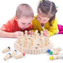 Crianças jogo de festa de madeira jogo de memória vara jogo de xadrez divertido bloco de tabuleiro cor educacional capacidade cognitiva brinquedo para crianças 7 2024 - compre barato