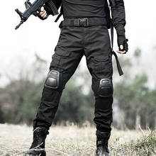 Мужские военные тактические брюки, камуфляжные брюки-карго в стиле милитари с наколенниками, рабочие брюки, армейские охотничьи спецназ, боевые брюки, 2020 2024 - купить недорого