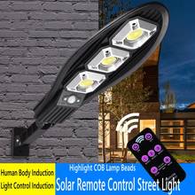 Farola Solar con tres modos de Control remoto para exteriores, luz de calle con Sensor de movimiento infrarrojo, 90COB / 60COB 2024 - compra barato
