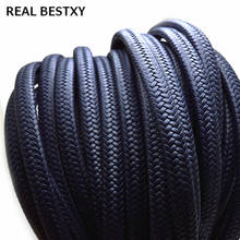 2m/lot approx: 12*6mm navy Microfiber Wide Flat Braided Leather Rope Black String Cord For DIY Bracelet Jewelry Craft Making 2024 - buy cheap
