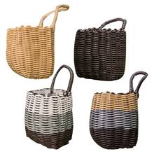 Bike Basket Front Handlebar Wicker Bike Basket Detachable Woven Bicycle Front Crate for Boys Girls Bikes 2024 - buy cheap