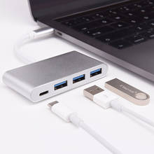 Адаптер конвертера Type-C USB 3,1 Type C Hub to 4 в 1 мульти-порты с 3 USB3.0 Type C PD зарядным адаптером для Macbook 2024 - купить недорого