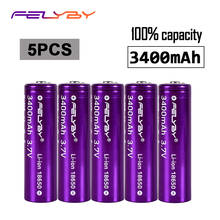 FELYBY 5PCS 18650 3.7v li-ion rechargeable battery au lithium accu 100% New Original li-ion 18650 battery 3400mAh 2024 - buy cheap