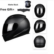 Casco de moto de cara completa, con bufanda de invierno extraíble, DOT (M, negro mate), XXXL, 65cm 2024 - compra barato