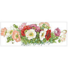 Top Quality Beautiful Lovely Counted Cross Stitch Kit Poppy Flower Flowers Poppies Bouquet Merejka 8333 2024 - buy cheap