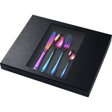 24pcs stainless steel cutlery tableware set mirror gold fork spoon knife set dishwasher safe dinner dinnerware set gift box 2024 - buy cheap