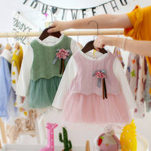 2020 primavera infantil do bebê meninas vestido para bebê recém-nascido meninas roupas 1st aniversário princesa tutu vestidos de bebê manga longa vestido 2024 - compre barato