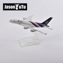 Джейсон пачка 16 см воздушный тайский Аэробус A380 самолет модель самолета Модель Diecast металлические 1/400 масштаба самолетов Заводская Прямая поставка 2024 - купить недорого