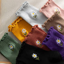 Носки с изображением подсолнухов, Мультяшные женские кавайные носки, милые женские носки, женские носки 2024 - купить недорого