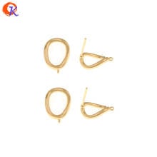 Accesorios de joyería de diseño Cordial, fabricación de pendientes DIY, forma de bucle ovalado, chapado en oro auténtico, hecho a mano, pendientes, 50 Uds. 2024 - compra barato