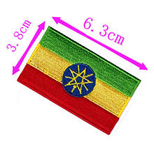 Ethiopia country flag embroidery patch 6.3cm wide high quality iron on sew on backing/hand craft/emblem/Abyssinia/Applique 2024 - buy cheap