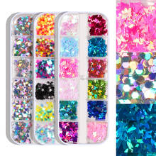 CHNRMJL 12Grids/Set Nail Glitter Sequins 32 Styles Nail Powder Flake Paillette Tips DIY 3D UV Gel Nails Art Decorations Tool Kit 2024 - buy cheap