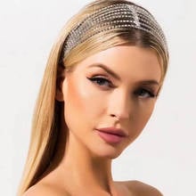 Cadena con diamantes de imitación para el cabello, joyería para la cabeza, a la moda, para bodas, hermosos peinados, accesorios para el cabello de cristal 2024 - compra barato