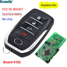 3+1/4 Buttons Smart Keyless Go Remote Key 312MHZ 314.3MHz 8A Chip for Toyota Hilux FCC ID:BM1ET 0182 Board TOY12 2024 - buy cheap