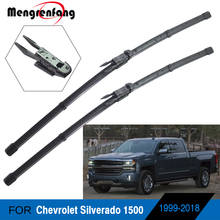 Para-brisa de chevrolet silverado 1500, limpador de para-brisa de borracha macia, aba de limpeza, ganchos e botão de pressão, 1999-2018 2024 - compre barato