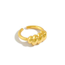 SHANICE-anillo abierto de plata de ley S925 de estilo coreano, anillo con rosca gruesa, ajustable, estilo minimalista 2024 - compra barato