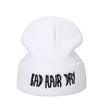 Плохие облегающие шапки с вышивкой, мультяшная теплая зимняя шапка, уличные спортивные шапки в стиле хип-хоп, мужские вязаные шапочки, облегающая шапка, Прямая поставка 2024 - купить недорого