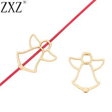 Zxz 20 pçs ouro tom anjo asas espaçador contas para diy pulseira jóias fazendo descobertas 25x21mm 2024 - compre barato