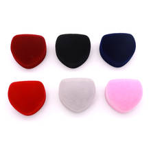 1 PCS Velvet Heart Earrings Ring Box Jewelry Packaging For Wedding Engagement Display Holder Storage Wholesale more Colors Pick 2024 - buy cheap