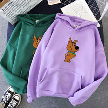 Winter Women's Hoodies Kawaii Hoodie Cute Dog Print Sweatshirt Drawstring Hoodies Women Hoody Female Itself Streetwear 2024 - buy cheap
