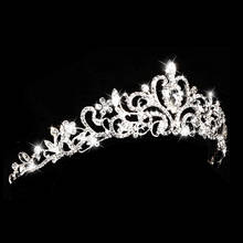 2021 Wedding Crowns Hair Accessories Silver Plated Crystal Bridal Hairband Tiara Semi-circle Bride Headband For Women Prom Party 2024 - buy cheap