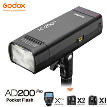 Godox AD200pro 200Ws наружная вспышка AD200 PRO карманный фонарик для Sony Nikon Canon Fuji ttl HSS 2,4G Беспроводная система X 2024 - купить недорого