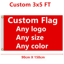 Custom Flag 3x5FT Polyester 90x150cm 10pcs Big Banner Decoration Sports Advertising Outdoor Club Wholesales 2024 - buy cheap