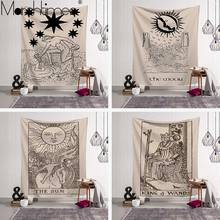 Tarot Card Tapestries Wall Hanging Astrology Divination Bedspread India Mandala Carpet Tarot Moon Wall Cloth Tapestry Beach Mat 2024 - buy cheap