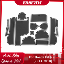 For Honda Fit Jazz 2014 2015 2016 2017 2018 Car Gate Slot Non-Slip Cup Pad Door Groove Mats Car-Styling Interior Decoration 2024 - buy cheap