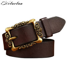 Aoluolan top high quality leather Women's Belts Pin buckle genuine leather belts designer  women waist belts free shipping 2024 - buy cheap