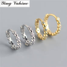 ying Vahine 100% 925 Sterling Silver Beads with CZ Stud Earrings for Women 2024 - buy cheap