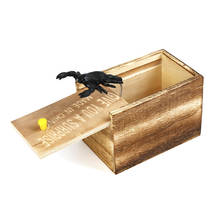 Новинка, детская забавная игрушка, деревянная прикольная коробка для животных с паучьим фокусом, практичная шутка для домашнего офиса, коробки для игрушек, кляп, подарок #10 2024 - купить недорого