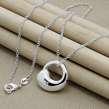 Женское ожерелье из серебра 925 пробы, с круглой подвеской 2024 - купить недорого