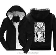 Death Tarot Skull Men hoodies Hip Hop Metal Band Geek Cool Skull Fashion Thickened Warm Sweatshirts Zipper Hoody 2024 - buy cheap