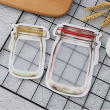 1PC Reusable PE Plastic Mason Jar Storage Stand-up Bags Non-toxic Zipper Pouch Smell Proof Food Container Accessory Tools 2024 - buy cheap