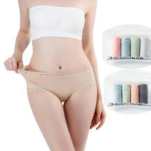 4 PCS/LOT New Breathable Mid-Waist Cotton Ladies Panties Briefs WOMEN Seamless Lace 2024 - buy cheap