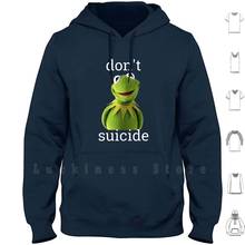 Don't Suicide ( Black ) Hoodies Long Sleeve Frog Cookie Monster Cookies Dont Suicide Dont Commit Suicide 2024 - buy cheap