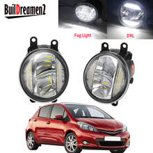 2in1 Car Right + Left Fog Light Assembly LED DRL Daytime Running Lamp 30W 8000LM 12V For Toyota Yaris Hatchback 2006-2014 2024 - buy cheap