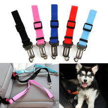 Cinturón de seguridad de coche para perros y gatos, arnés ajustable, correa de seguridad, Clip de viaje, suministros para mascotas, 10 colores 2024 - compra barato