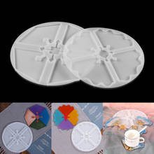 1pcs Transparent Fluid Silicone Mold Dried Flower Coaster Resin Mold For DIY Irregular Coaster Epoxy Resin Molds Tool 2024 - buy cheap