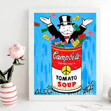 Campbells Tomato Soup Alec Monopolyingly Canvas Prints Picture Modular Paintings For Living Room Poster On The Wall Home Decor 2024 - buy cheap