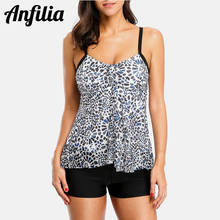 Anfilia-Conjunto de Tankini para mujer, traje de baño con estampado Floral Retro, Bikini acolchado con realce, ropa de playa 2024 - compra barato