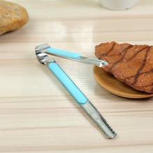 1pc Stainless Steel Heat Resistant Kitchen Tongs Creative Non-Slip Barbecue Tongs Food Tongs BBQ Tools Accessories Random Color 2024 - buy cheap
