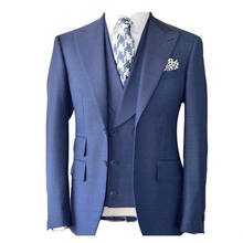 Groomsmen Peak Lapel Groom Tuxedos Mens Wedding Dress Man Jacket Blazer Prom Dinner (Jacket+Pants+Tie+Vest) 2024 - buy cheap