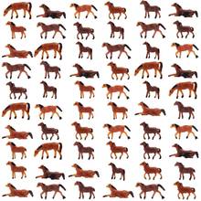 60pcs 1:150 Well Painted Farm Animals Horses N Scale Model Trains AN15002 2024 - купить недорого