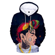 Aikooki-Sudadera con capucha para hombre y mujer, prenda deportiva con estampado 3D de rapero 6IX9INE, estilo Hip Hop, nueva moda de otoño 2024 - compra barato